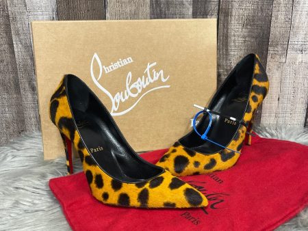 Shoes Luxury Designer By Christian Louboutin In Animal Print, Size: 7.5 Supply