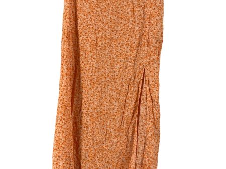 Skirt Maxi By H&m In Orange, Size: 8 Discount