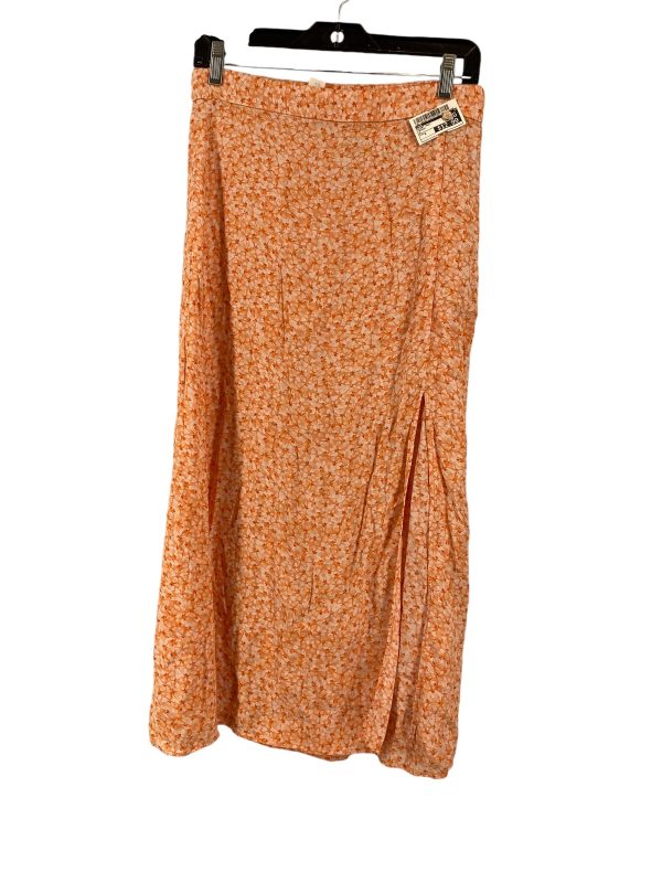 Skirt Maxi By H&m In Orange, Size: 8 Discount