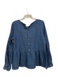 Top Long Sleeve Basic By Loft In Blue Denim, Size: M For Sale