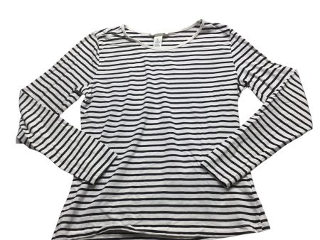 Top Long Sleeve By H&m In Black & White, Size: L For Discount