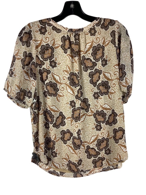 Top Short Sleeve By Loft In Brown, Size: M Cheap