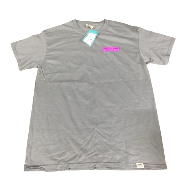 Top Short Sleeve By Simply Southern In Grey, Size: M Online now