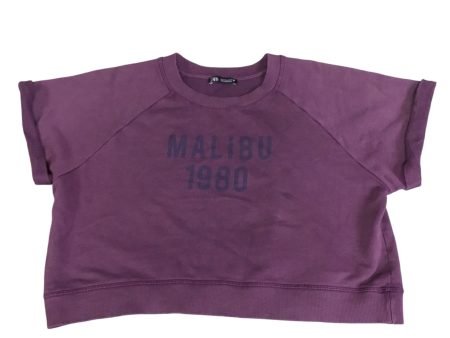 Top Short Sleeve By Zara In Purple, Size: L Online