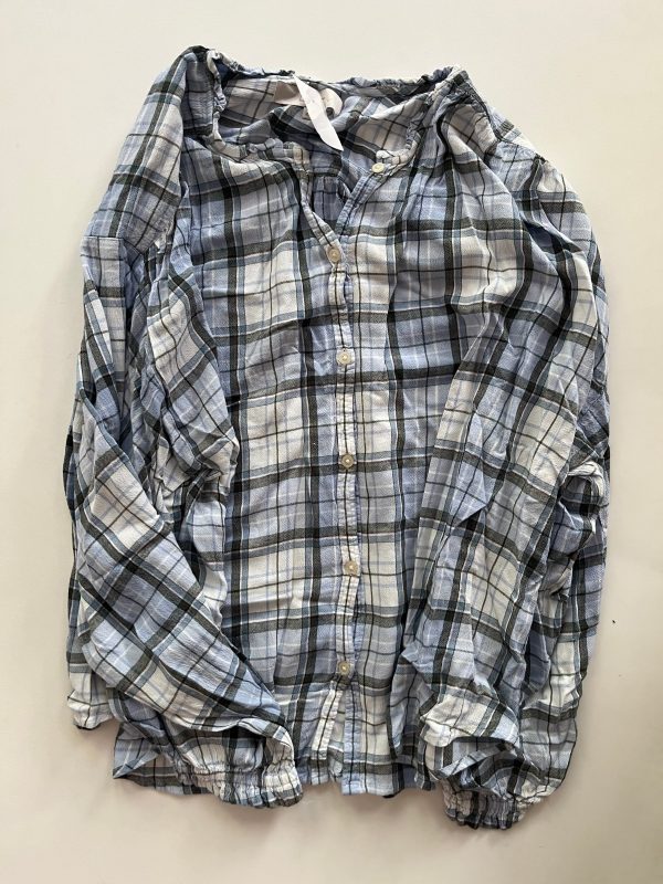 Top Long Sleeve By Loft In Plaid, Size: Xl on Sale