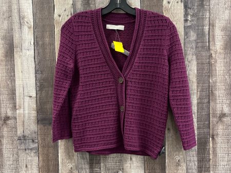 Sweater Cardigan By Loft In Purple, Size: S For Discount