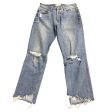 Jeans Straight By Frame In Blue Denim, Size: 4 Online Hot Sale