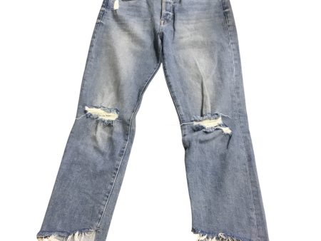 Jeans Straight By Frame In Blue Denim, Size: 4 Online Hot Sale