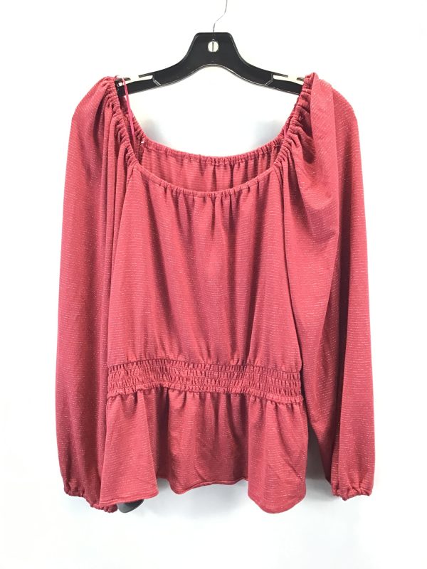 Top 3 4 Sleeve By Clothes Mentor In Red, Size: Xxl Discount