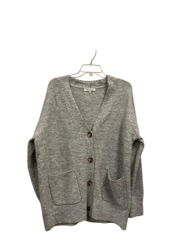 Sweater Cardigan By Miracle In Grey, Size: Xs Cheap