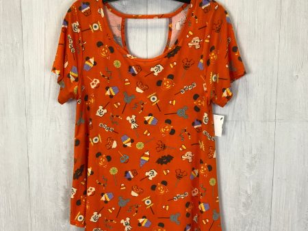 Top Short Sleeve Basic By Disney Store In Orange, Size: M Hot on Sale