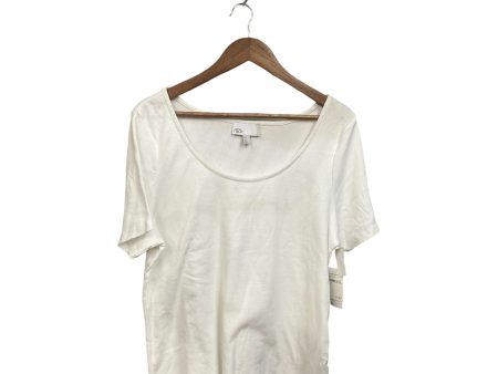 Top Short Sleeve Basic By Clothes Mentor In White, Size: Xxl Fashion