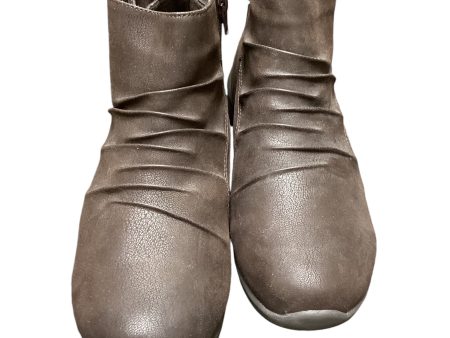 Boots Ankle Flats By Skechers In Brown, Size: 9 Fashion