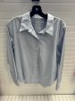 Blouse Long Sleeve By Calvin Klein In Blue, Size: L Fashion