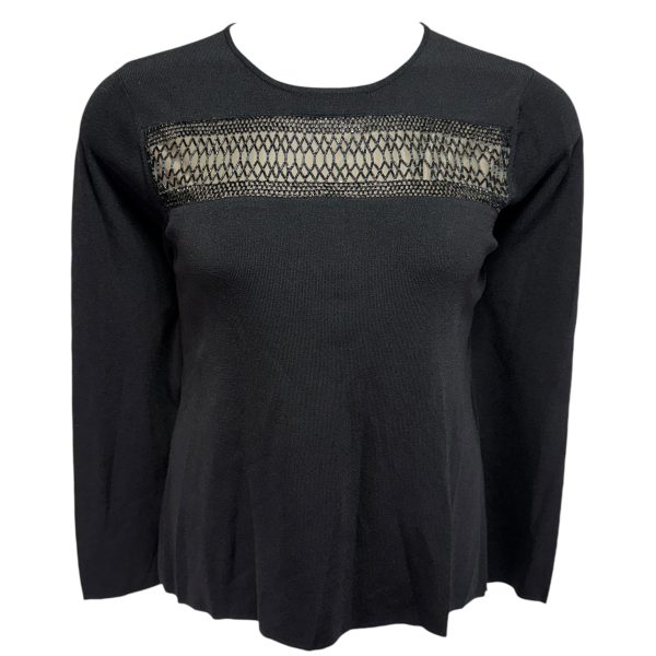 Beaded Illusion Sweater By Colette Mordo In Black, Size: XL For Discount