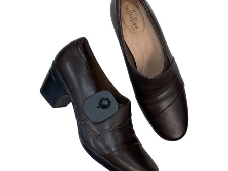 Shoes Heels Block By Clarks In Brown, Size: 7.5 Online