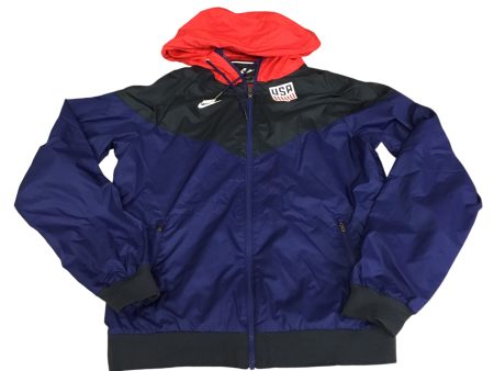 Athletic Jacket By Nike Apparel In Blue & Red & White, Size: S Fashion