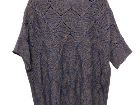 Sweater Short Sleeve By Moth In Blue & Tan, Size: M For Cheap