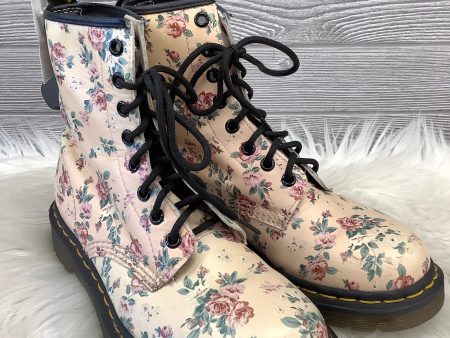 Boots Combat By Dr Martens In Floral Print, Size: 7 Hot on Sale