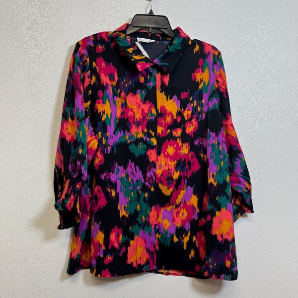 Blouse 3 4 Sleeve By First Love In Print, Size: 1x Discount