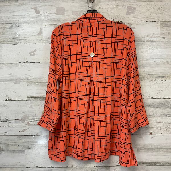 Blouse Long Sleeve By Ali Miles In Orange, Size: L Supply