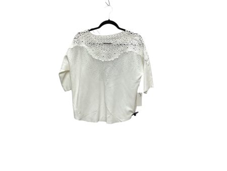 Sweater Short Sleeve By Clothes Mentor In White, Size: S Online Hot Sale