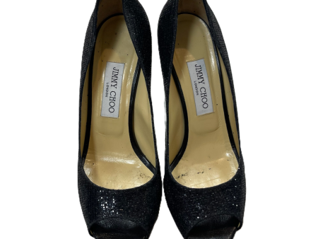 Shoes Luxury Designer By Jimmy Choo In Black, Size: 9 For Discount