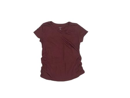 Mat Top Ss By Isabel Maternity In Red, Size:2X Online now