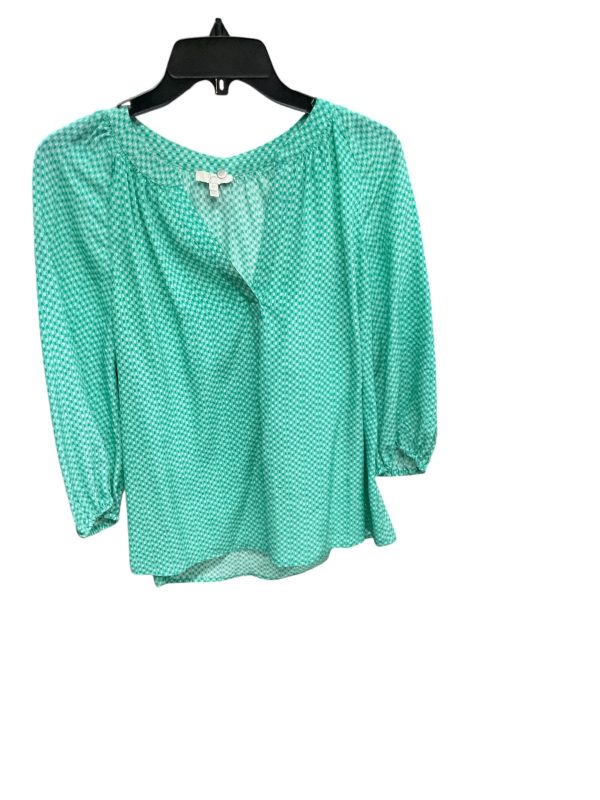 Blouse 3 4 Sleeve By Joie In Green, Size: Xs Online