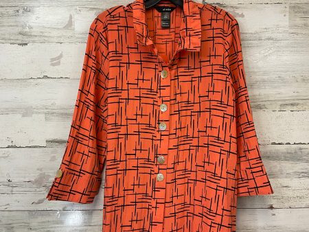 Blouse Long Sleeve By Ali Miles In Orange, Size: L Supply