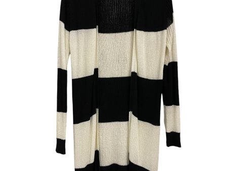 Cardigan By Clothes Mentor In Black & Cream, Size: L For Discount