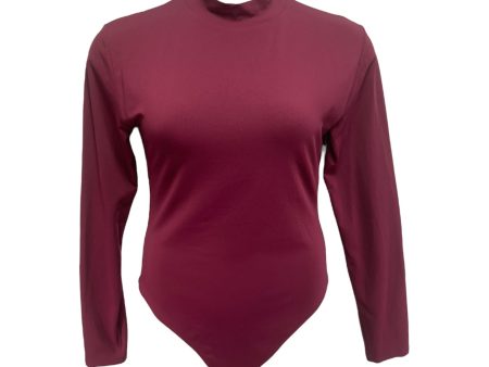 Mock Neck Bodysuit By Babaton In Red, Size: Xl Supply