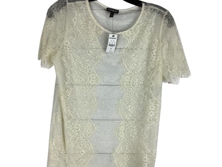 Top Short Sleeve Basic By Express In Cream, Size: S Hot on Sale