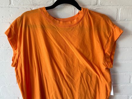 Top Short Sleeve Basic By A New Day In Orange, Size: L For Discount