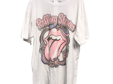 T-Shirt Dress Ss By The Rolling Stones In White, Size:S Online