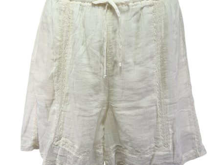 Lace Trim Drawstring Shorts By Free People In Cream, Size: S Online