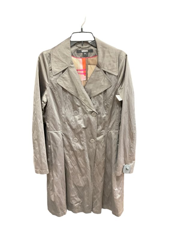 Coat Raincoat By Dkny In Grey, Size: M For Cheap