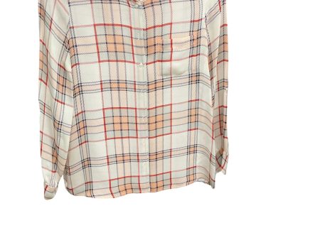 Blouse Long Sleeve By Joie In Plaid Pattern, Size: Xs Hot on Sale