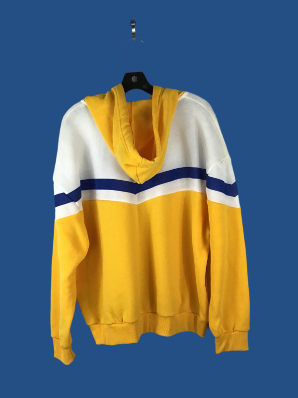 Athletic Jacket By New Look In White & Yellow, Size: 2x For Sale