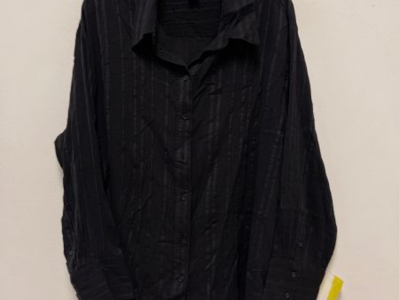 Blouse Long Sleeve By H&m In Black, Size: Xl on Sale