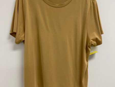 Top Short Sleeve Basic By Double Zero In Brown, Size: M Cheap