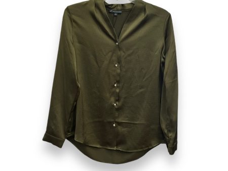 Blouse Long Sleeve By Adrianna Papell In Green, Size: S For Cheap