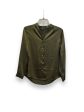 Blouse Long Sleeve By Adrianna Papell In Green, Size: S For Cheap