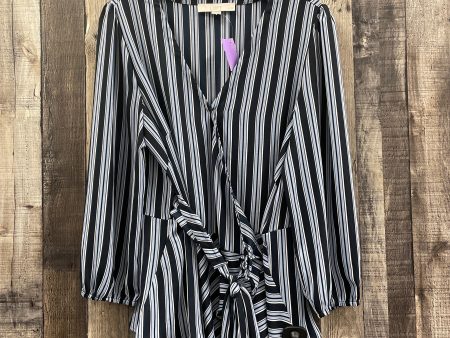 Blouse Long Sleeve By Loft In Striped Pattern, Size: Petite L Online now